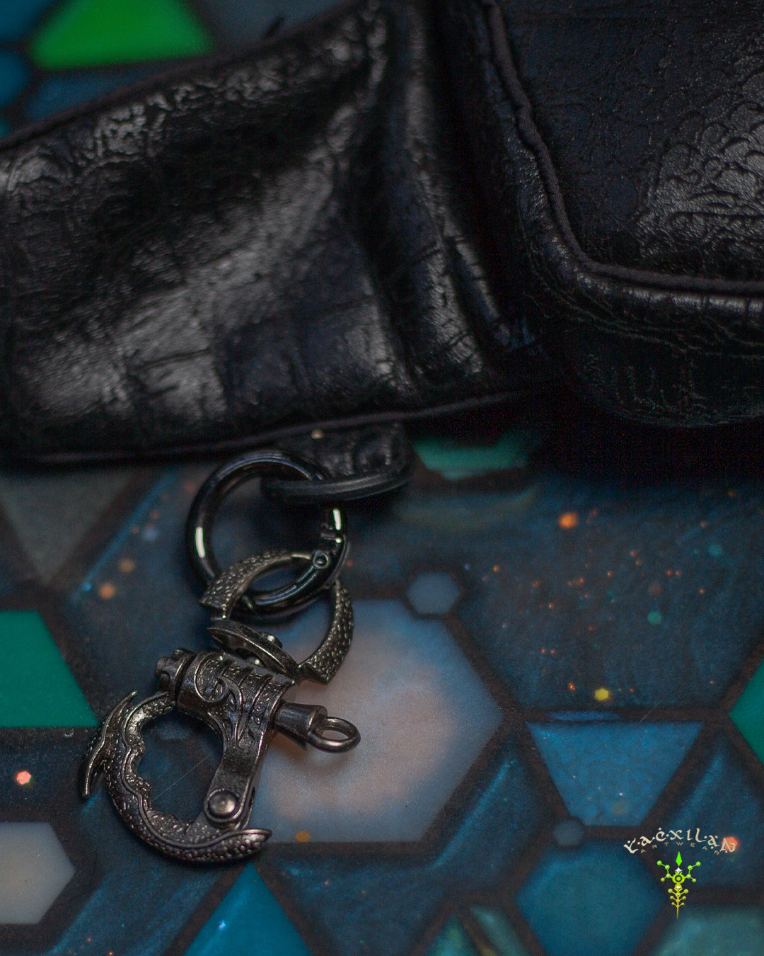 Botta Bag Mini / Fake Leather Hook Buckle - BLAK CROCODILE